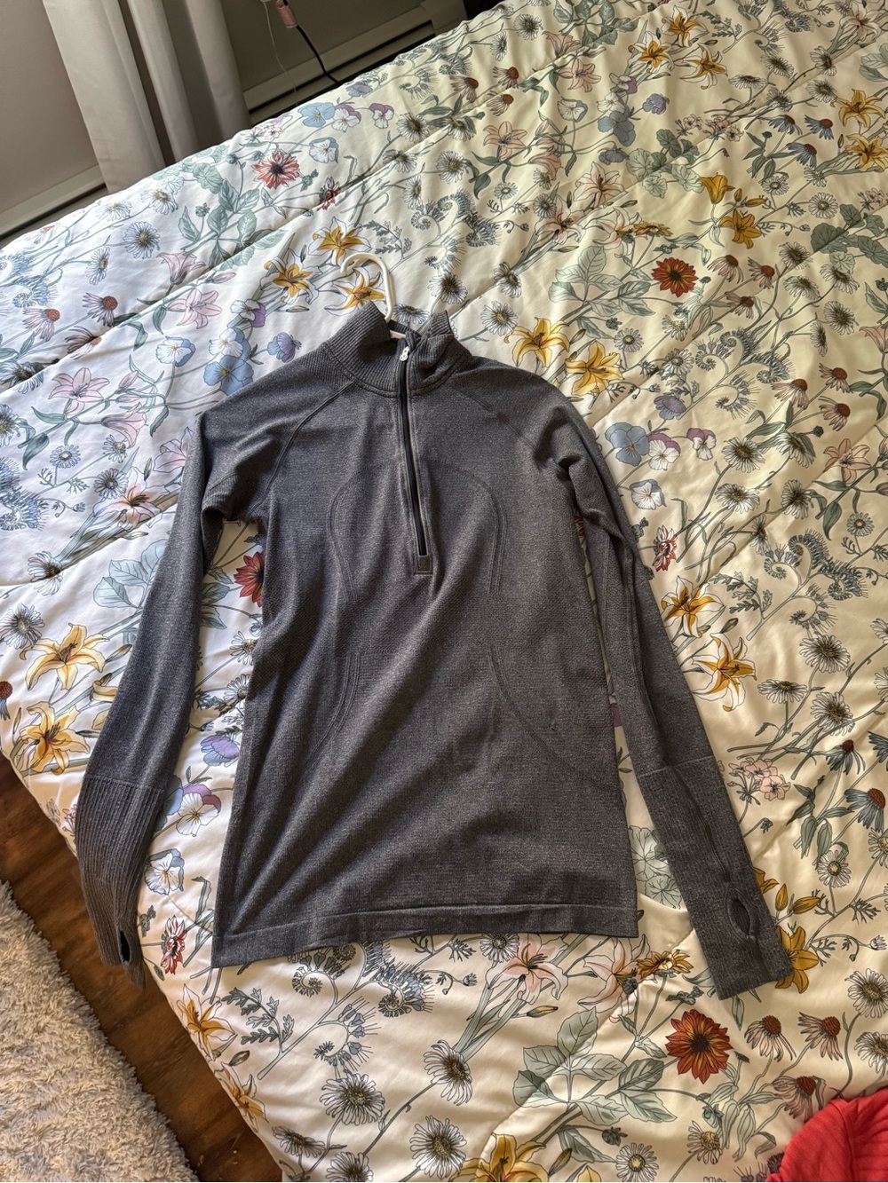 Women’s Gray Quarter-Zip Performance Sweater